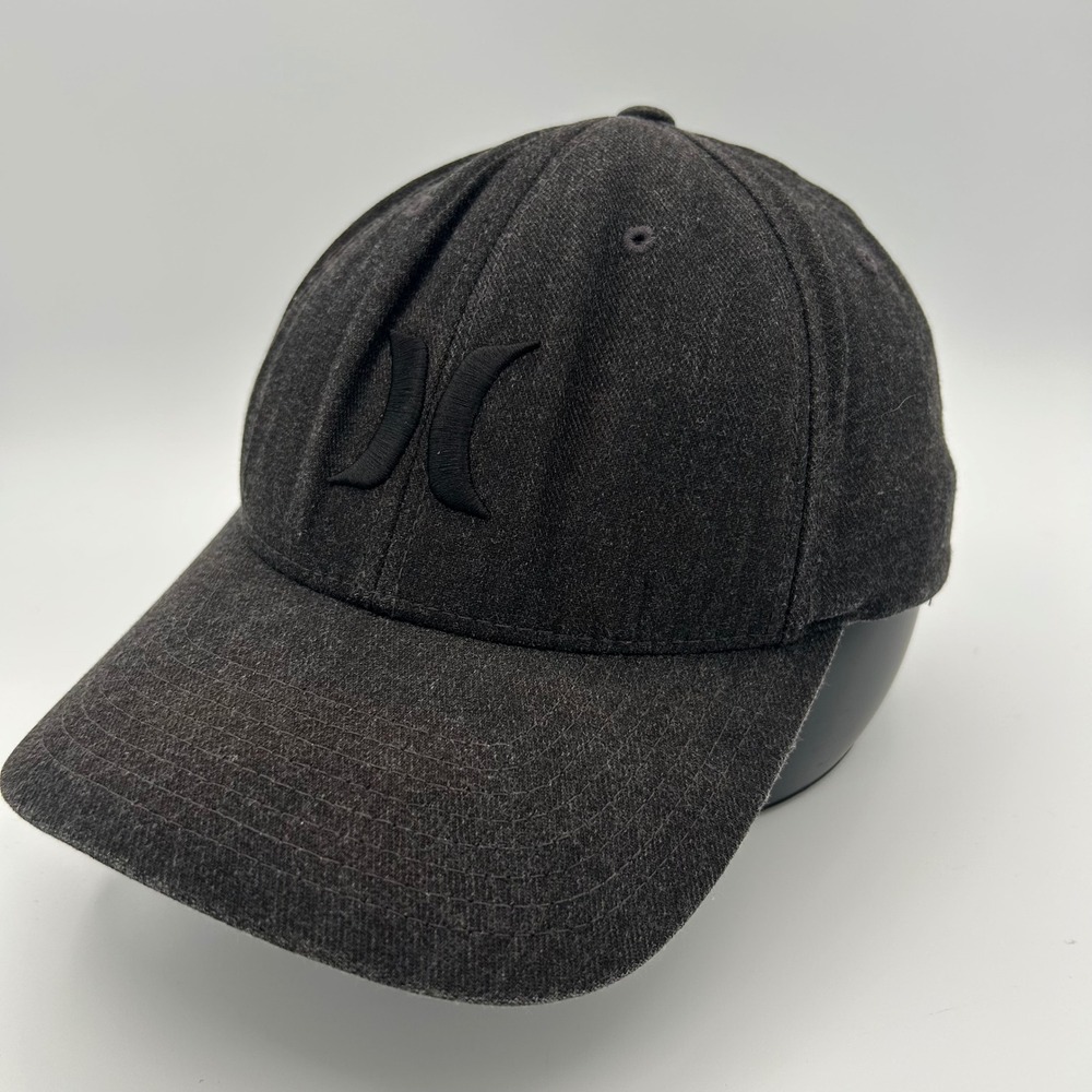 Hurley Hat Flexfit Mens L-XL Charcoal Grey Surf Skate